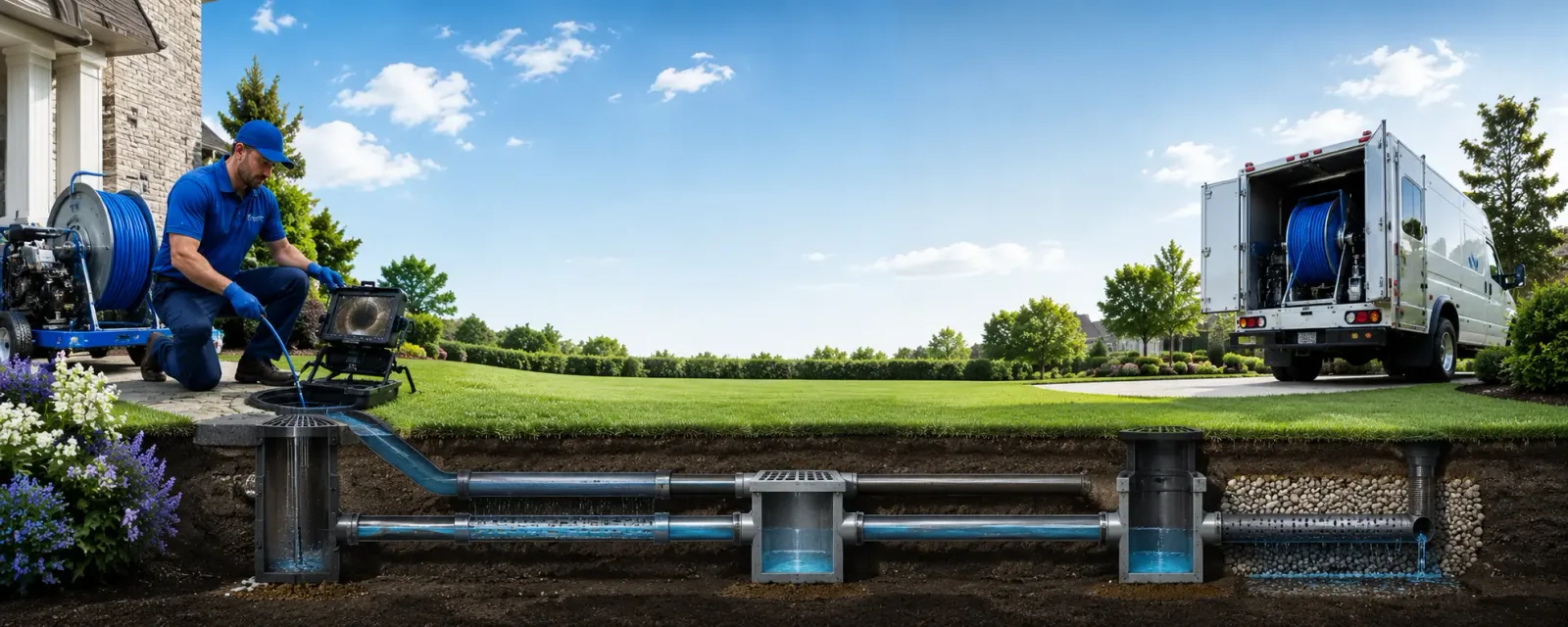 Outdoor drain cleaning information for Farmersville, OH